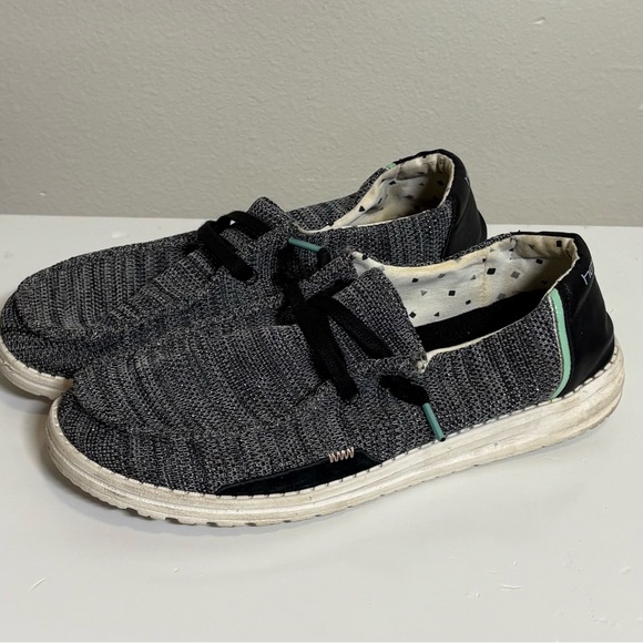 Hey Dude Wendy Sox Women’s Gray slip on shoes size 11 - Picture 1 of 5